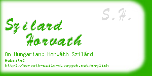 szilard horvath business card